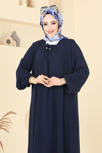 moda selvim الفستان كحلي 011MR1078 - Thumbnail