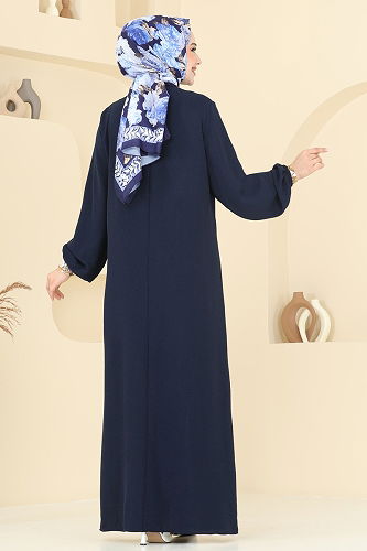 moda selvim الفستان كحلي 011MR1078 - Thumbnail