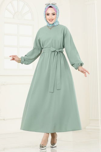 M.R. - Dress 012MR1078 Almond Green