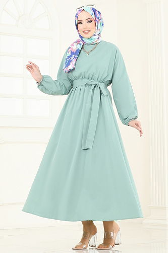 moda selvim Dress 012MR1078 Mint - Thumbnail