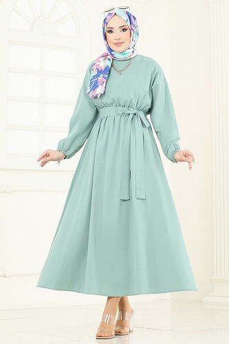moda selvim Dress 012MR1078 Mint - Thumbnail
