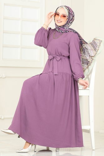 M.R. - Dress 013MR1078 Dark Lilac