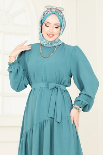 moda selvim Dress 013MR1078 Mint - Thumbnail