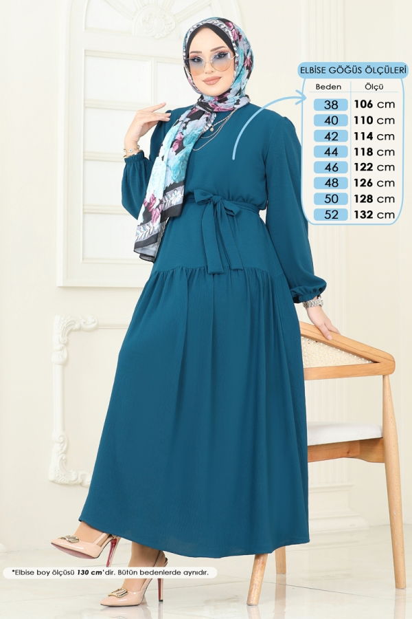 Modaselvim Dress Dress 013MR1078 Petroleum