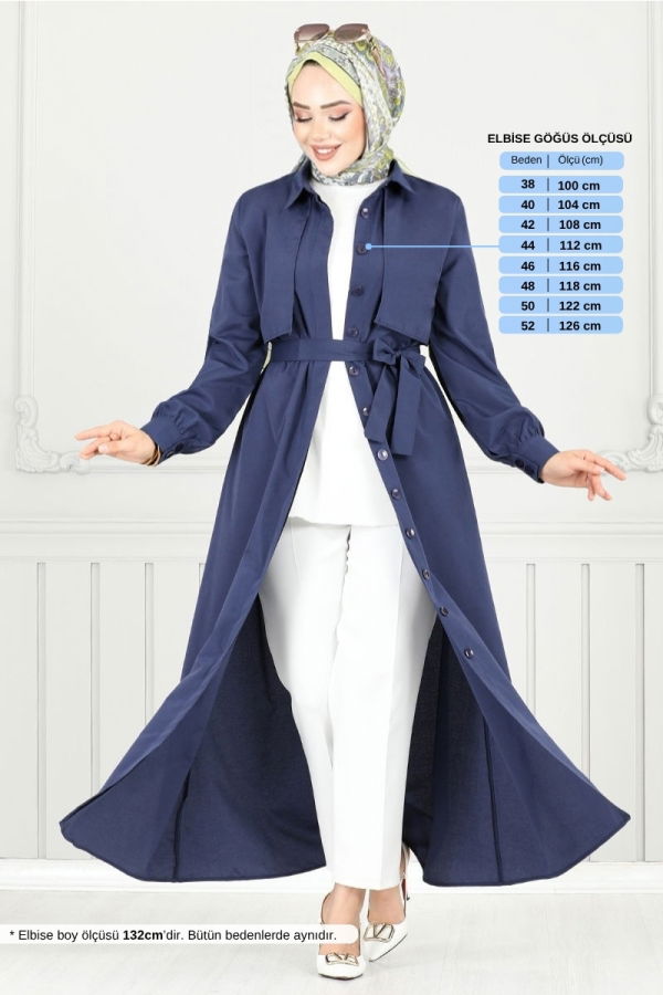 むーちゃん様　SZネイビー Dress 4086PM1063-M Navy Blue - Moda Selvim
