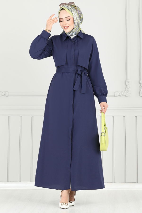 Modaselvim NET 20%+20% DISCOUNT IN THE CARD Dress 019MR1078 Navy Blue