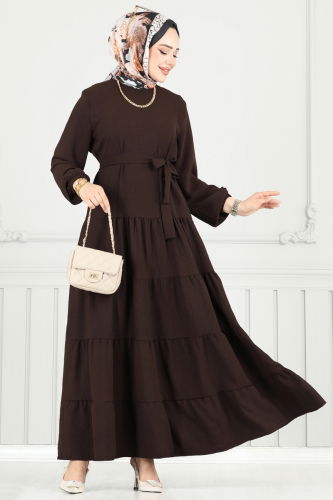 M.R. - Dress 020MR1078 Brown