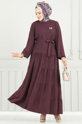 M.R. - Dress 020MR1078 Damson