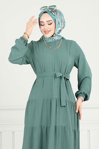 moda selvim Dress 020MR1078 Mint - Thumbnail