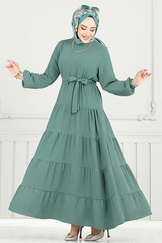 moda selvim Dress 020MR1078 Mint - Thumbnail