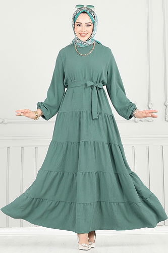 moda selvim Dress 020MR1078 Mint - Thumbnail