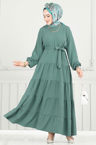 moda selvim Dress 020MR1078 Mint - Thumbnail