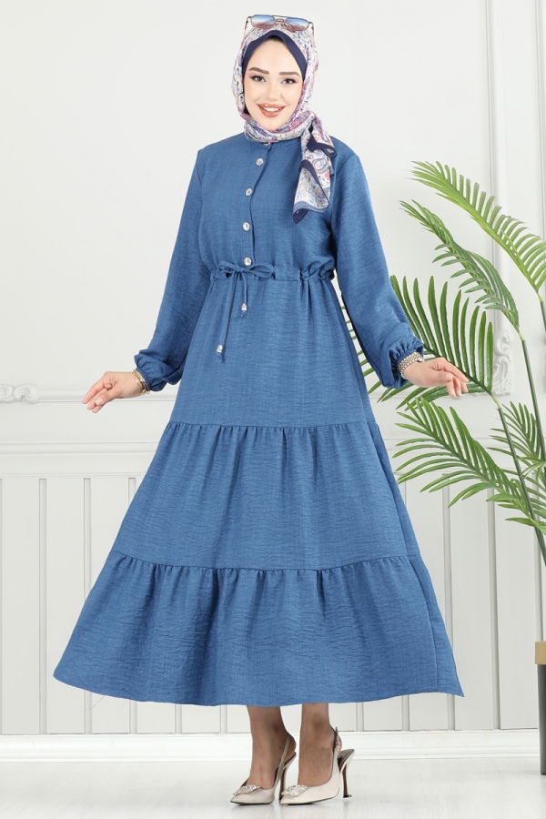 Modaselvim NET 20%+20% DISCOUNT IN THE CARD Dress 024MR1078 Indigo