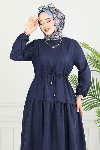 moda selvim الفستان كحلي 025MR1078 - Thumbnail