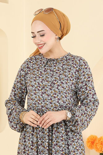 moda selvim الفستان النمط 4 034MR1078 - Thumbnail
