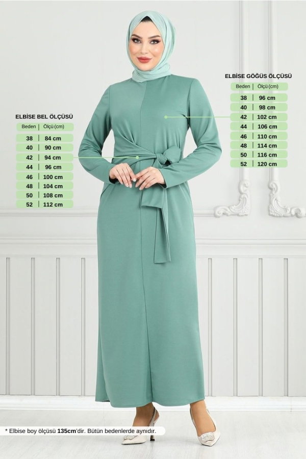 Modaselvim 20% + 70% OFF Dress 0409ALG1079-M Mint