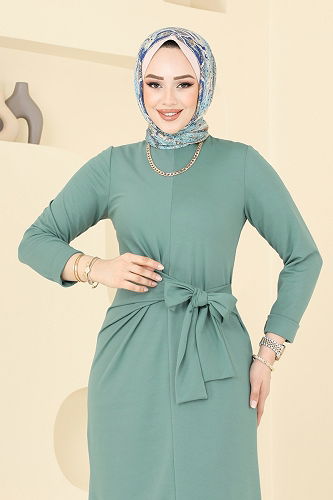 moda selvim Dress 0409ALG474 Mint - Thumbnail