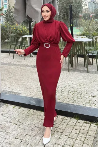 A.L.G.K. - Dress 0414ALGK1170 Burgundy