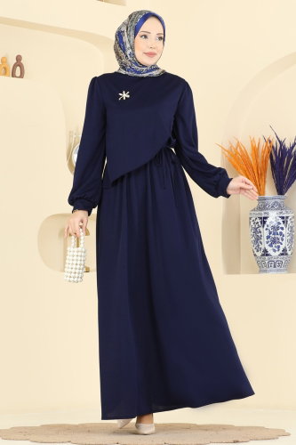L.V.A. - Dress 0850LVA1173 Navy Blue