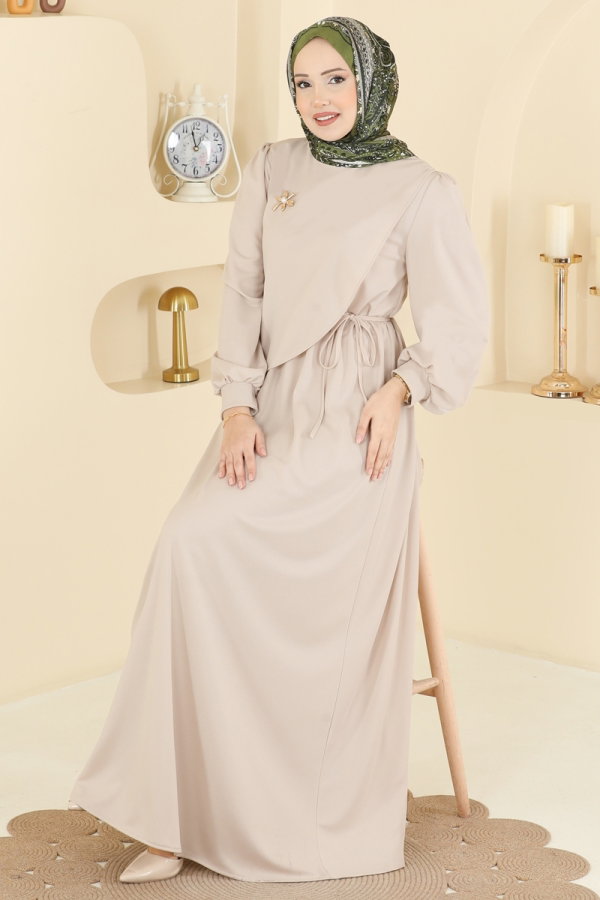 Modaselvim Dress Dress 0850LVA1173 Stone