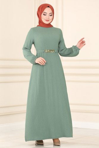 moda selvim Dress 1002YNS793 Mint - Thumbnail