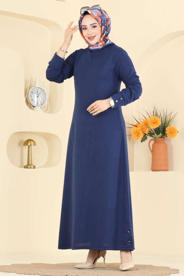 Modaselvim Dress Dress 1009ETT926 Navy Blue