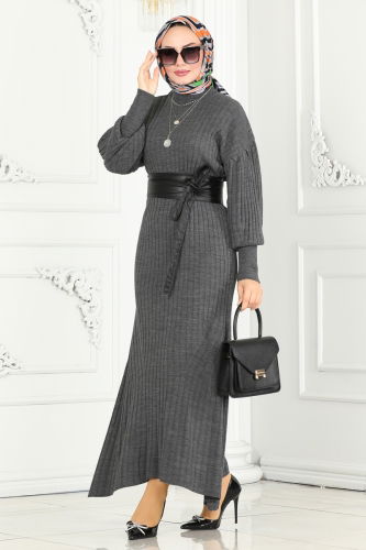 H.B.S. - Dress 1009HBS856 Anthracite