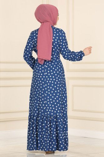 moda selvim 1011MRT754 نمط 2ياقوتي فستان - Thumbnail