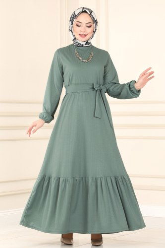 moda selvim Dress 1017PM271 Mint - Thumbnail