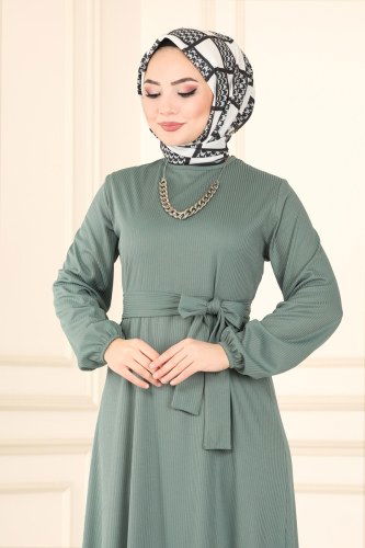 moda selvim Dress 1017PM271 Mint - Thumbnail