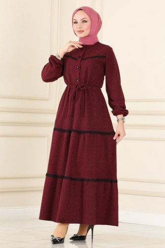 B.R.Z - Dress 1023BRZ597 Claret Red