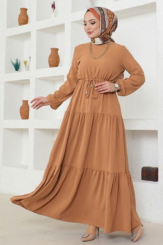 moda selvim الفستان لاتيه 103MP806 - Thumbnail