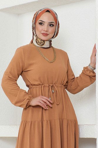 moda selvim الفستان لاتيه 103MP806 - Thumbnail