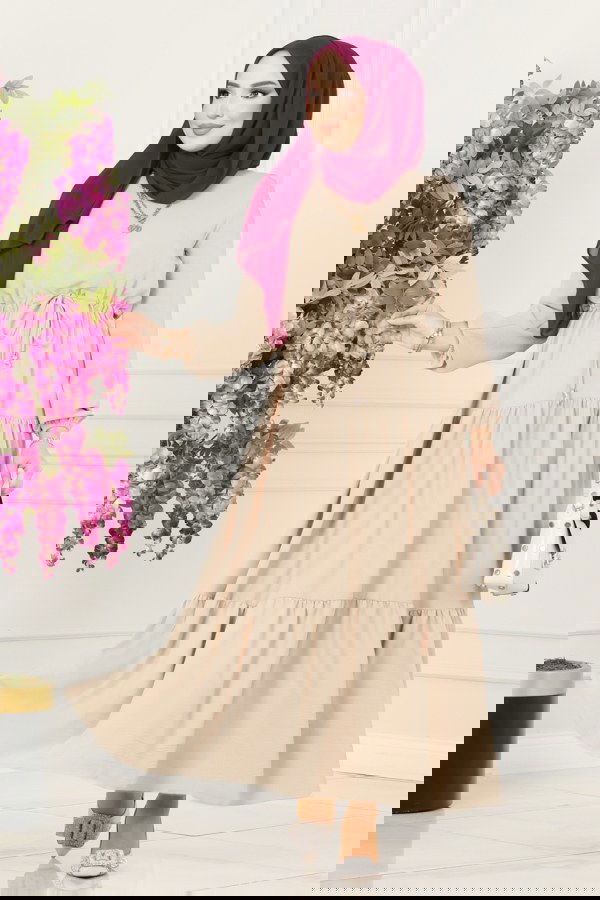 Modaselvim NET 20%+20% DISCOUNT IN THE CARD Dress 103MP806 Stone