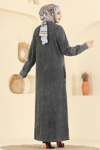 moda selvim Dress 103ZNE1011 Black Jeans - Thumbnail