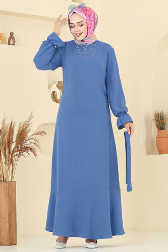 moda selvim الفستان ازرق 1061ERK1158 - Thumbnail