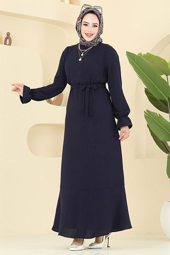 moda selvim الفستان كحلي 1061ERK1158 - Thumbnail