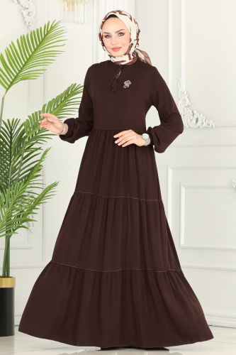 B.G.S. - DRESS 1068BG354 Brown