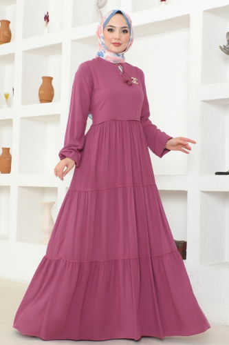 moda selvim DRESS 1068BG354 Dark Rose Dusky - Thumbnail