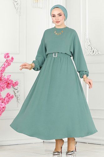 moda selvim Dress 106MP806 Mint - Thumbnail