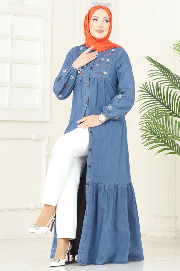 Modaselvim 30%+10% OFF YOUR CART Dress 108ZNE1011 Light Denim