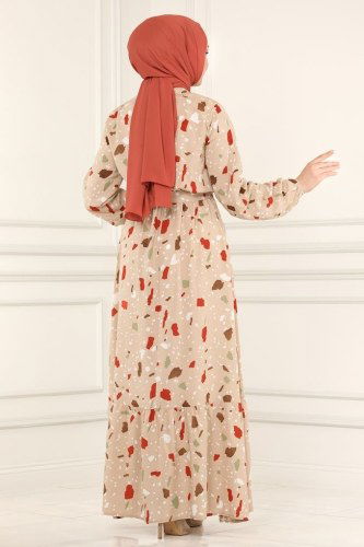 moda selvim Dress 1092BG354 Vision - Thumbnail