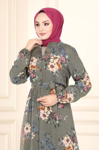 moda selvim Dress 1093BG354 Mint - Thumbnail