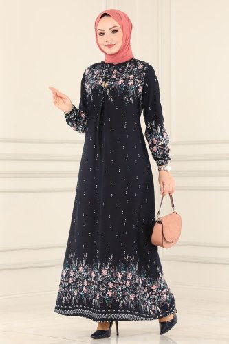 B.G.S. - Dress 1098BG354 Navy Blue