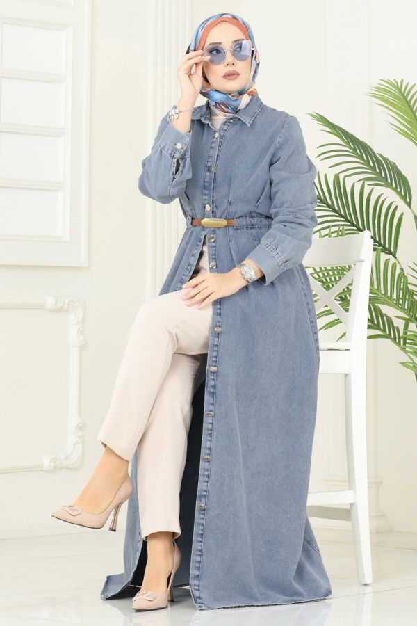 Modaselvim 30%+10% OFF YOUR CART Dress 109ZNE1011 Light Denim