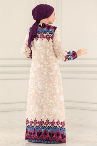 moda selvim 1103BG354 فستان - Thumbnail