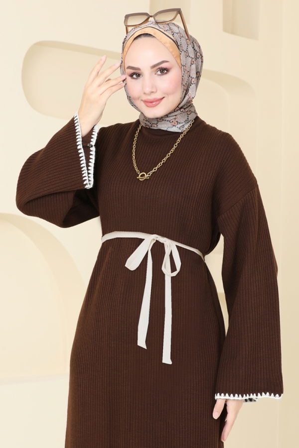 Dress 11040BRZ597 Brown - 3