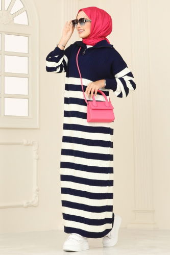 B.R.Z - Dress 11042BRZ597 Navy Blue