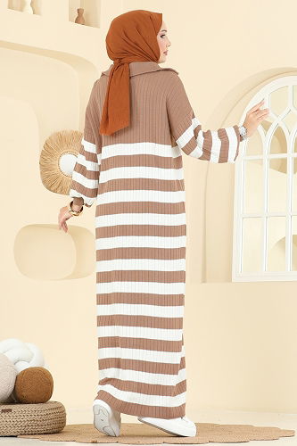 moda selvim Dress 11042BRZ597 Vision - Thumbnail