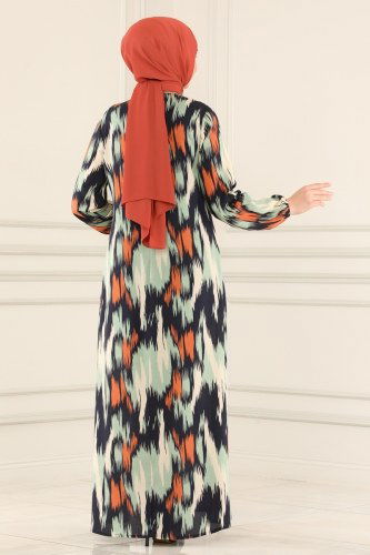 moda selvim Dress 1105BG354 Mint - Thumbnail